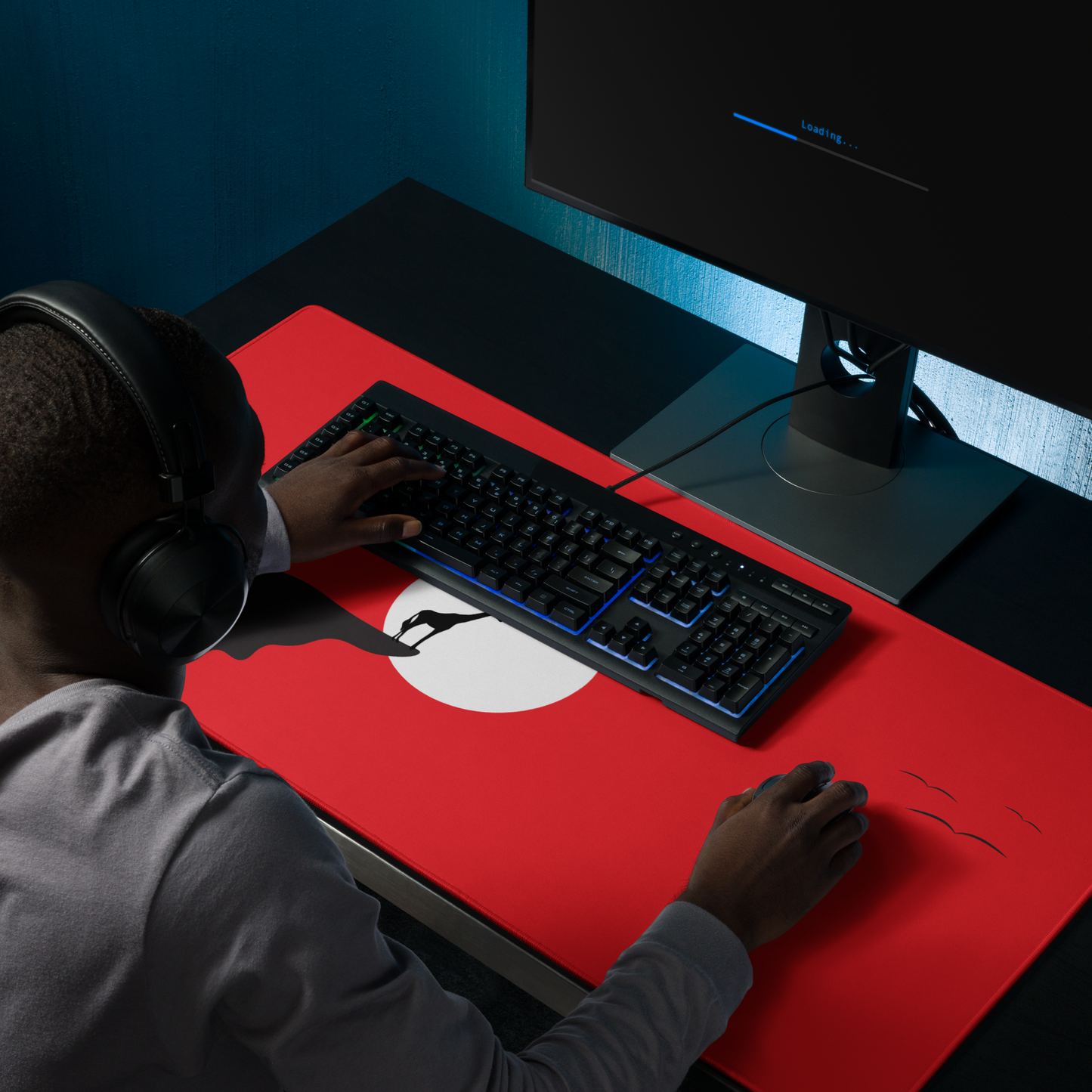 Red Giraffe XL Desk Mat