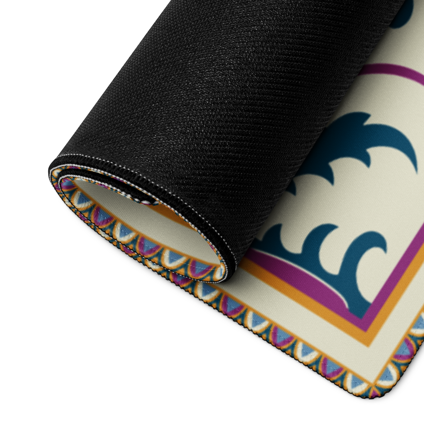 Light Yellow & Pink Rug XL Desk Mat