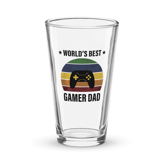 World's Best Gamer Dad 16oz Pint Glass