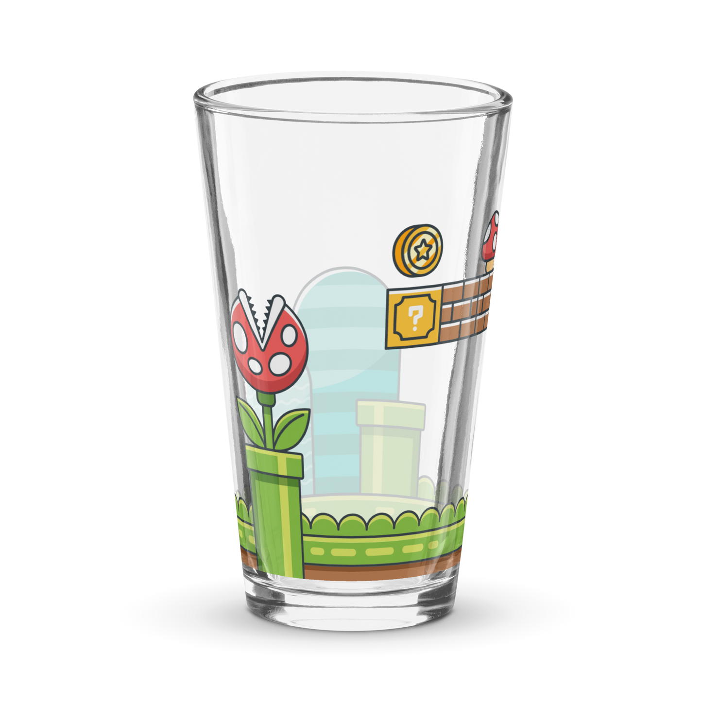 Retro Game World 16oz Pint Glass