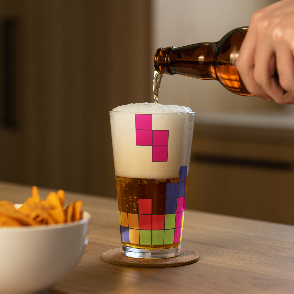 Retrow Gaming Block Retro Gaming Blocks 16oz Pint Glass – Conquest Gaming