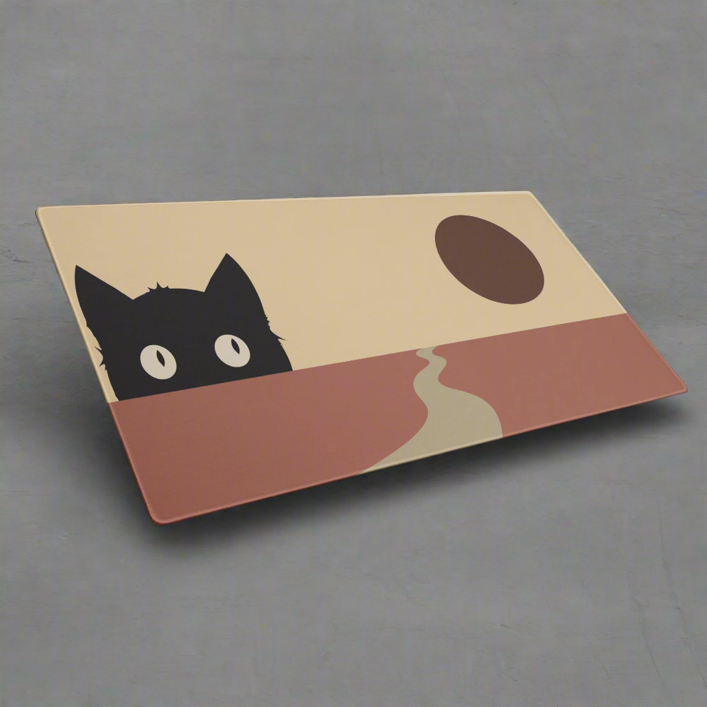 Black Cat XL Desk Mat