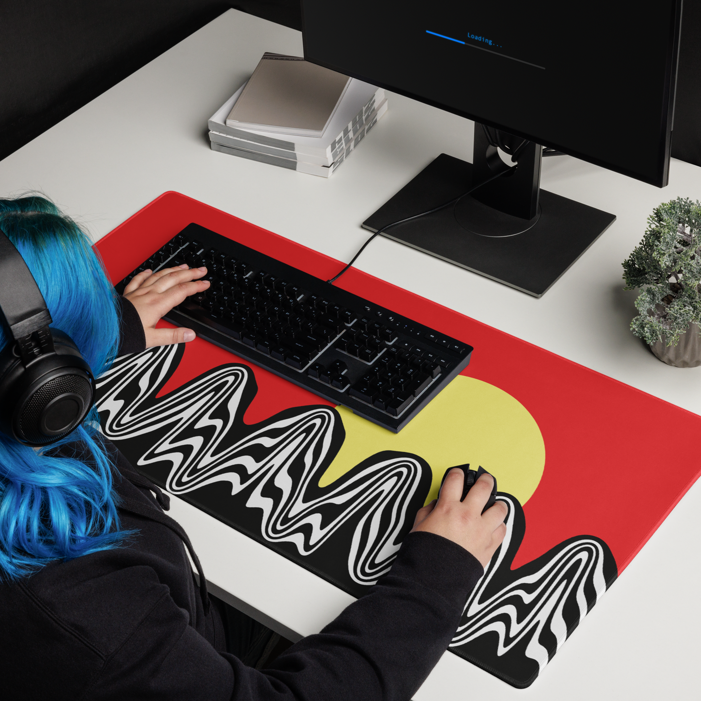 Red Sunset XL Desk Mat