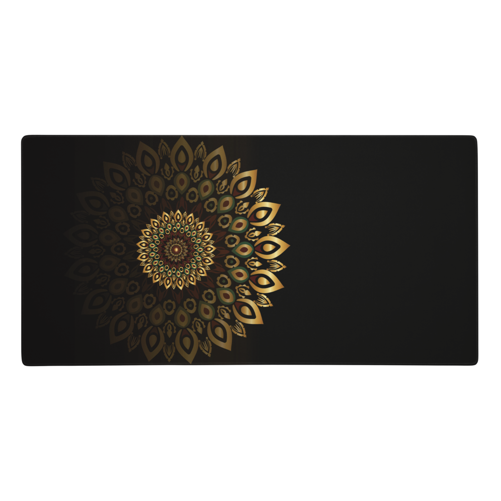 Gold Mandala XL Desk Mat