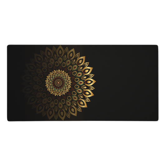 Gold Mandala XL Desk Mat