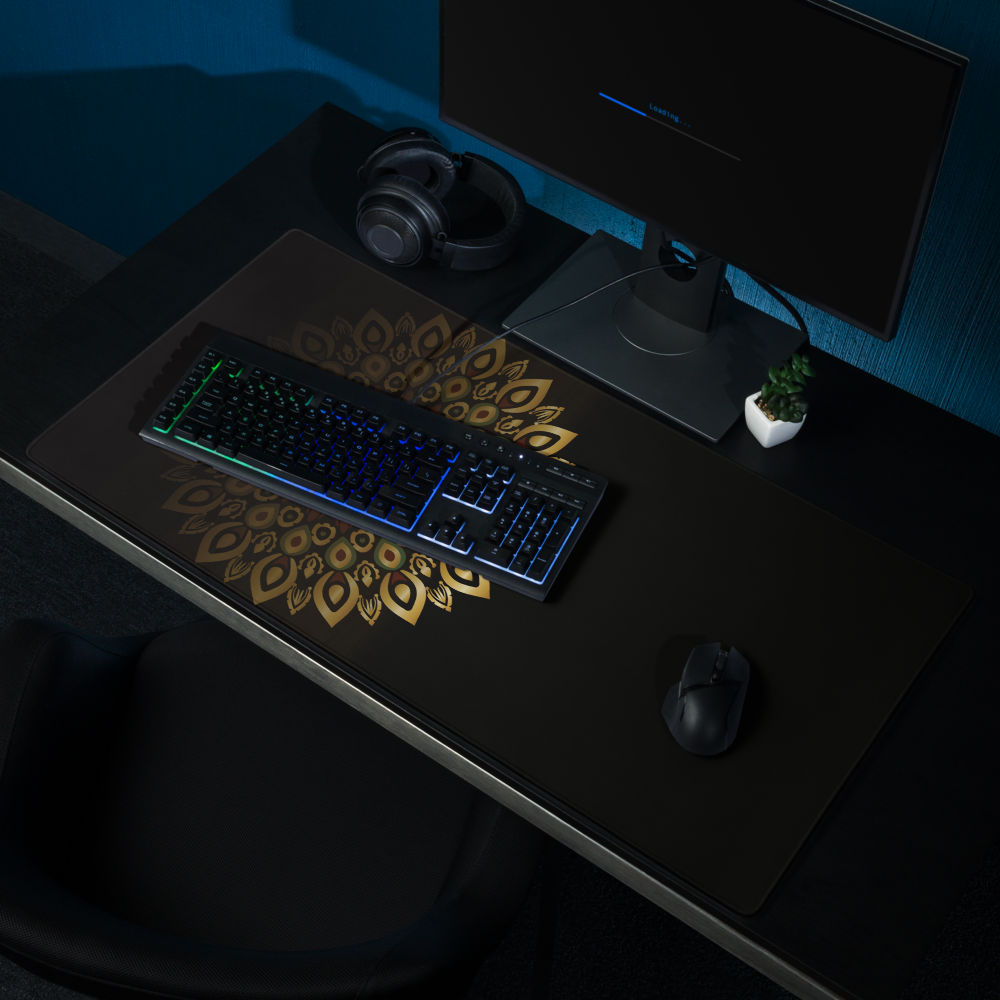 Gold Mandala XL Desk Mat