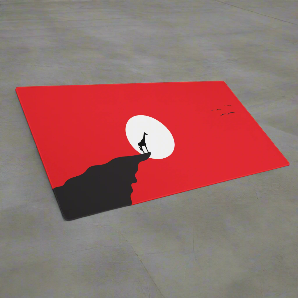 Red Giraffe XL Desk Mat
