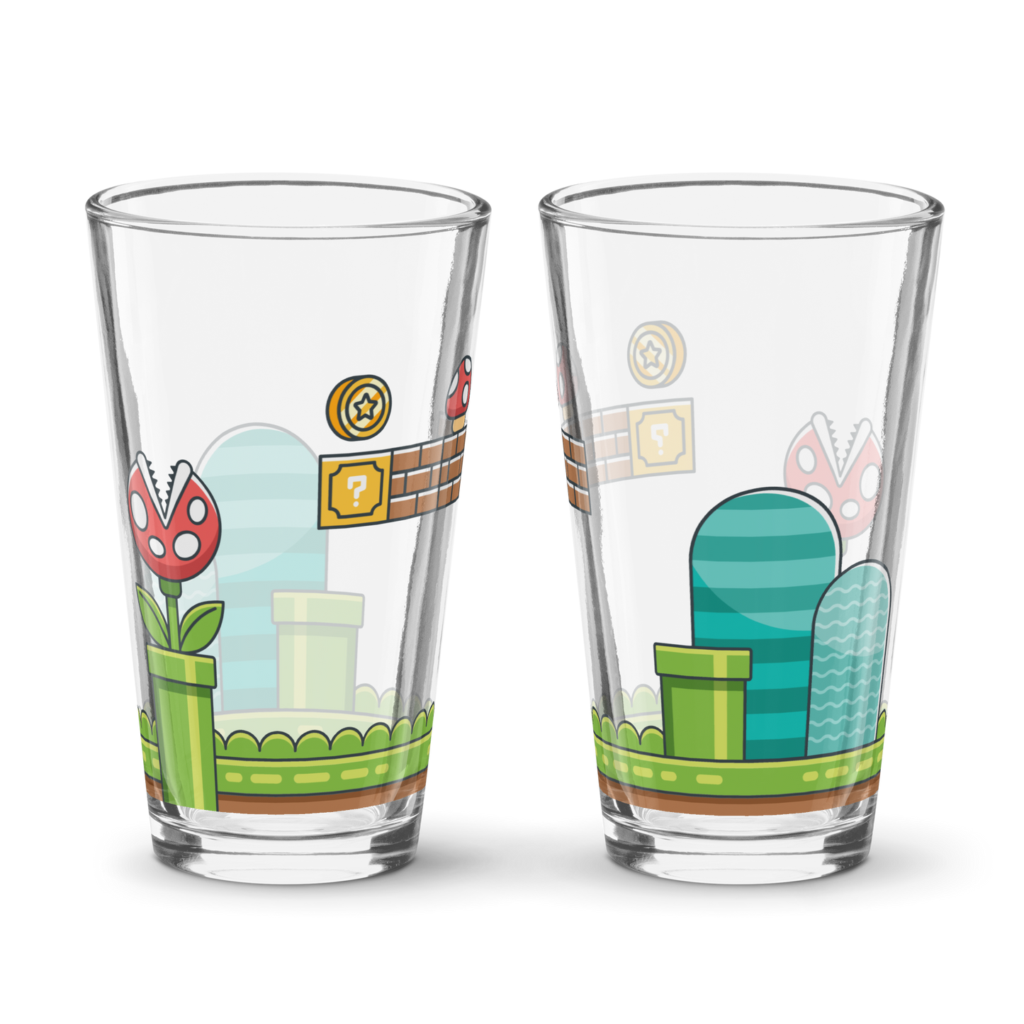 Retro Game World 16oz Pint Glass