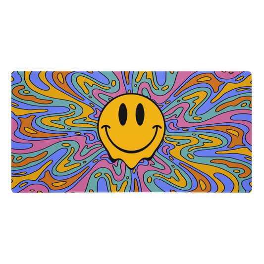 Colorful Smiley XL Desk Mat