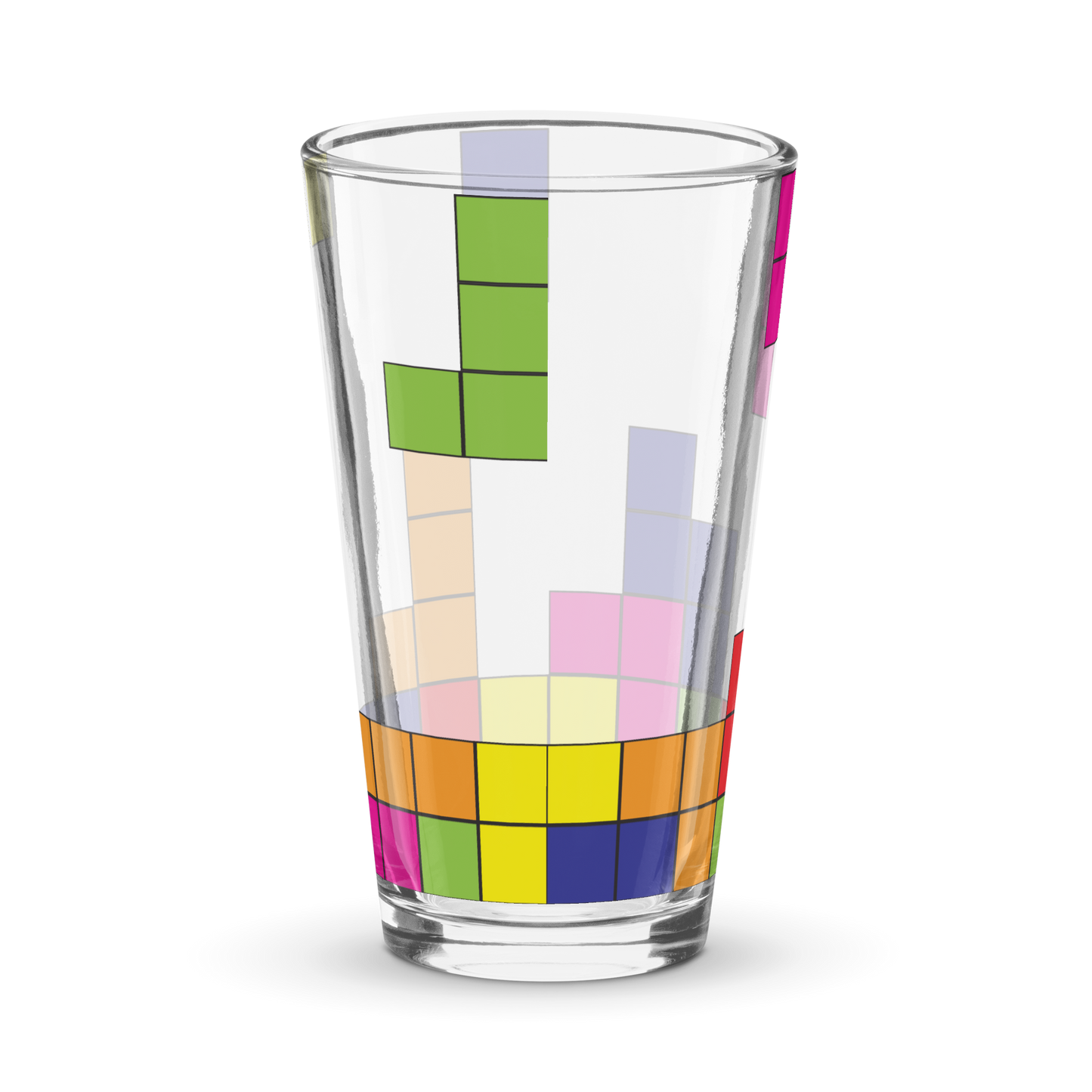 Retro Gaming Blocks 16oz Pint Glass