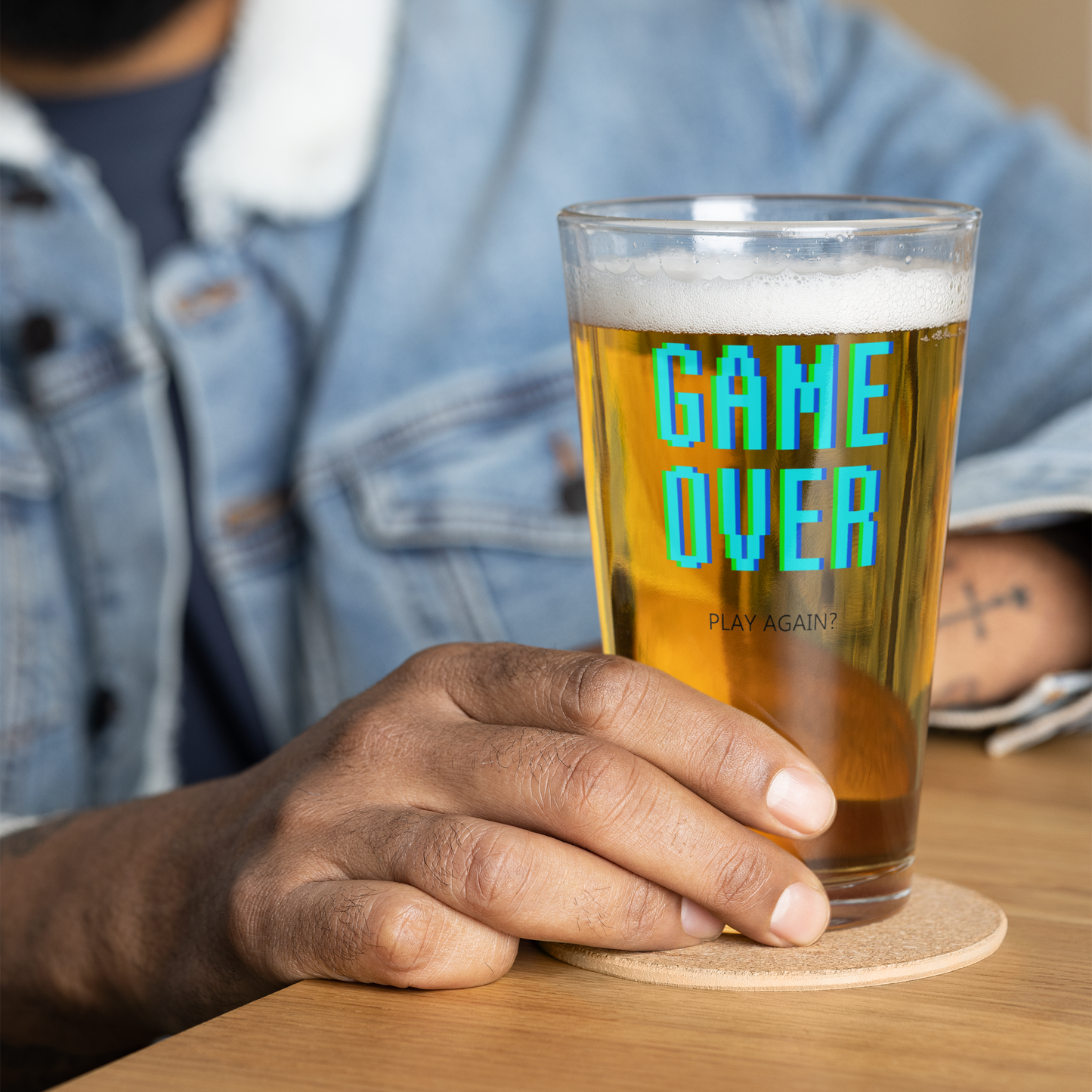 Game Over 16oz Pint Glass